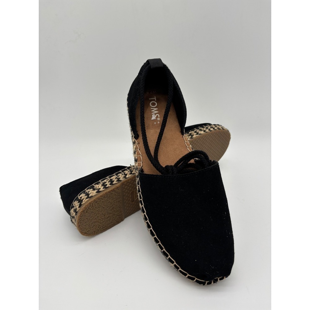 Toms Black Espadrille Flats